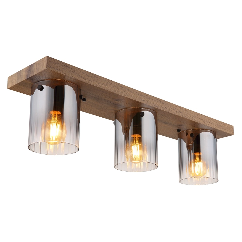 Deckenlampe Underwood Holz 3-Licht
