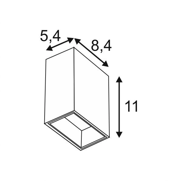 LED-Lampe Quad Down 1x4,5W - 3000K Anthrazit SLV 4024163148641