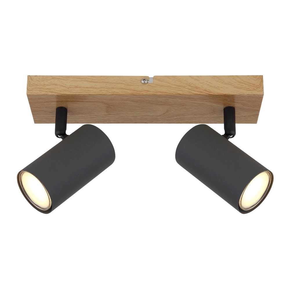 Deckenlampe 2-Leuchten Robby Holz Globo 9007371430529