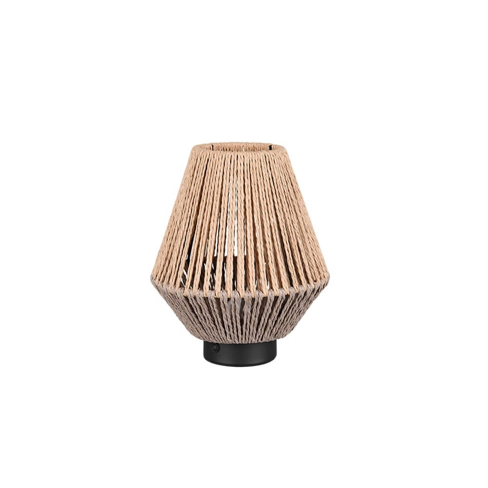 Tischleuchte aus Rattan Lira Wiederaufladbar Trio 4017807643169