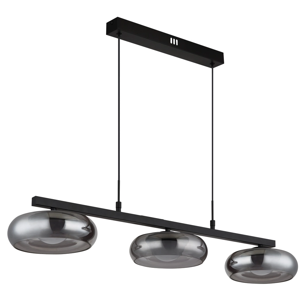 Design-Pendellampe Carlene 3-Licht Schwarz Globo 9007371566181
