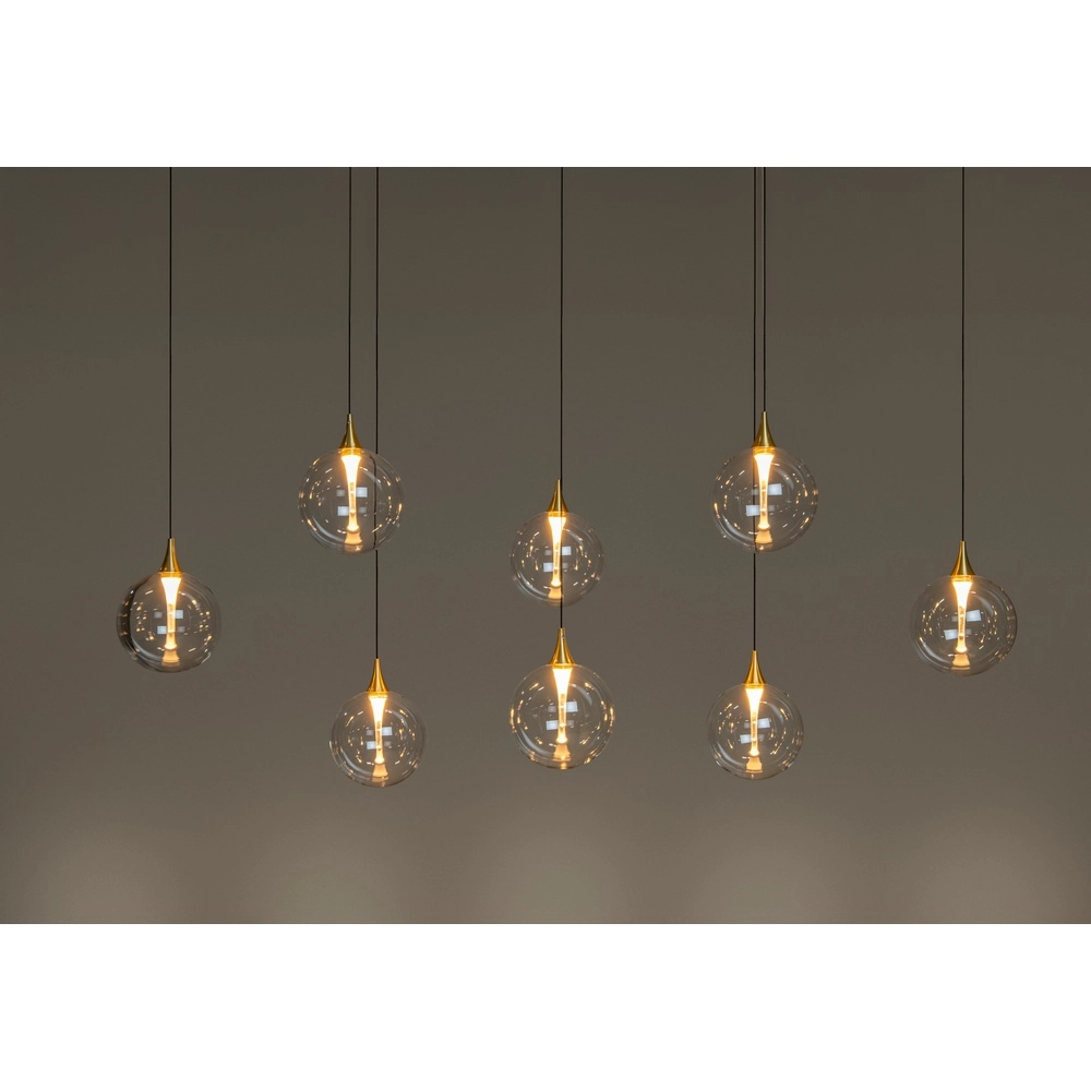 Design-LED-Pendelleuchten Gisela klar – 8x Ø 16 cm Premium by Lucide 5411212134820