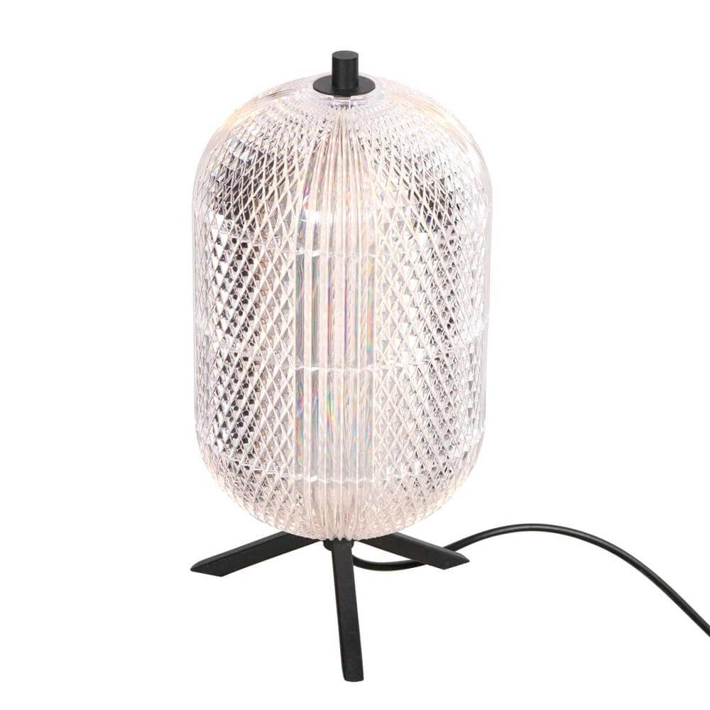 Tischlampe Geripu Schwarz mit Klarglas Steinhauer 8712746173789