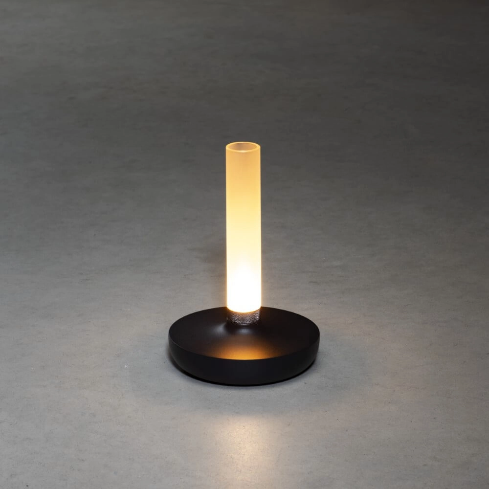 Wiederaufladbare Tischlampe Biarritz Schwarz KonstSmide 7318308277530