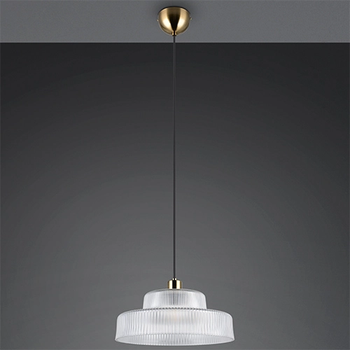 Klassische Pendellampe Abella Transparentes Glas Trio 4017807677706