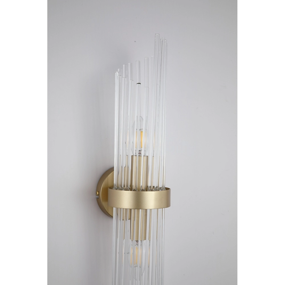 Wandleuchte Lara Gold mit Klarglas Searchlight 5053423301488