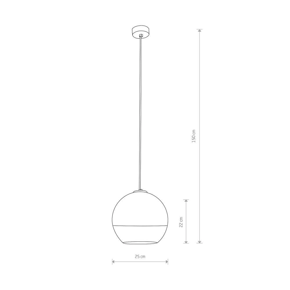 Kugel-Hängelampe Globe Plus M Ø 25cm Lyora 5903139760690