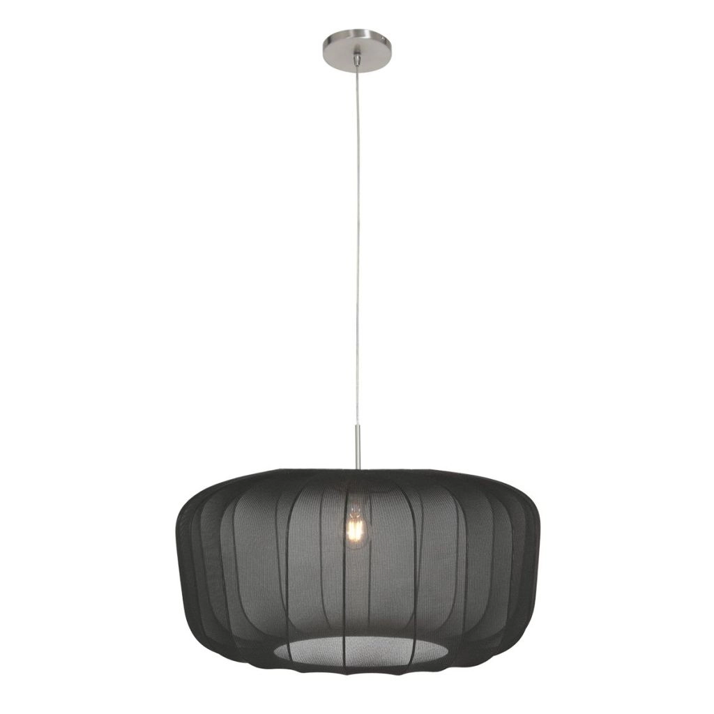 Schwarze Pendellampe Vela Lino Ø60cm Steinhauer 8712746182675