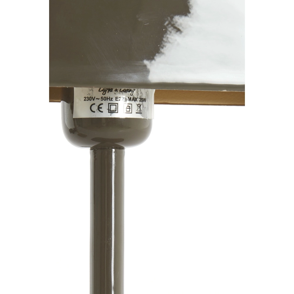 Nachttischlampe Elenie 20x10 cm – glänzend dunkelbraun Light & Living 8717807818746