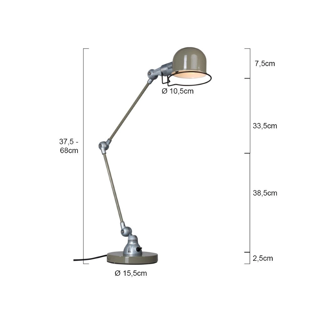 Schreibtischlampe Davin Retro grün mit grau Steinhauer 8712746102000