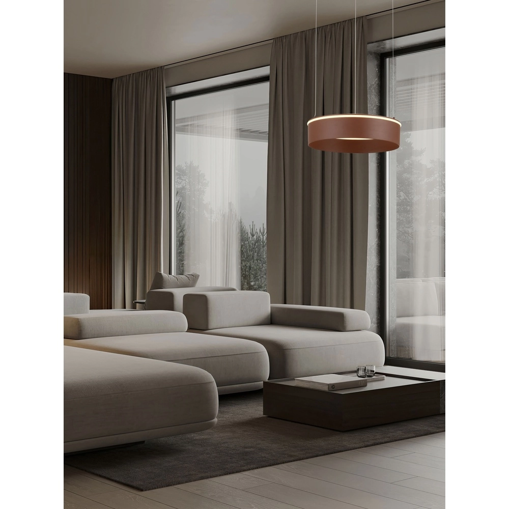 Moderne Pendellampe Olivia braun Ø 40 cm