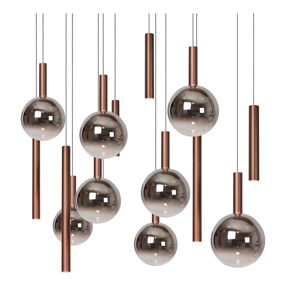 Design vide Pendellampe Jasmine Kupfer-14-Lampen Premium by Lucide 5411212741288
