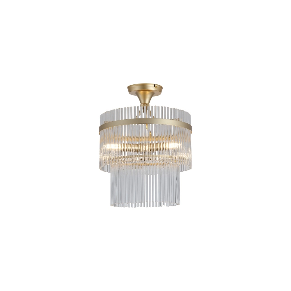 Deckenlampe Lara Gold mit Klarglas
