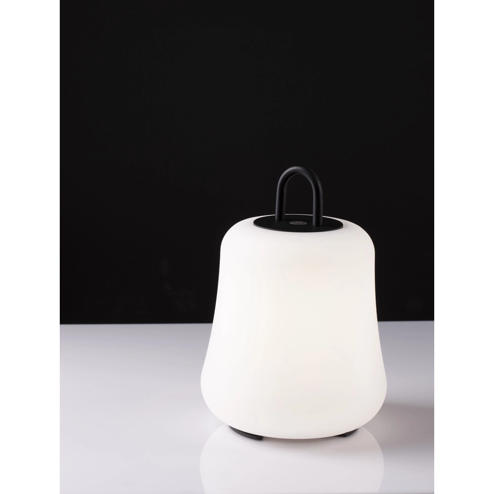 Tischlampe Jigra Wiederaufladbares Anthrazit mit Weiß