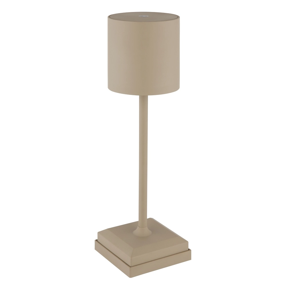 Moderne Tischleuchte Dixon Sand Braun Wiederaufladbar Globo 9007371531394