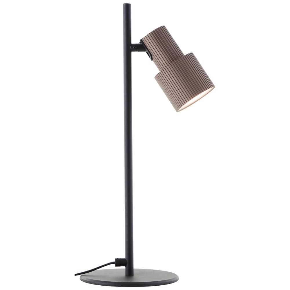 Designer-Tischlampe Cadiz Schwarz mit Bronze