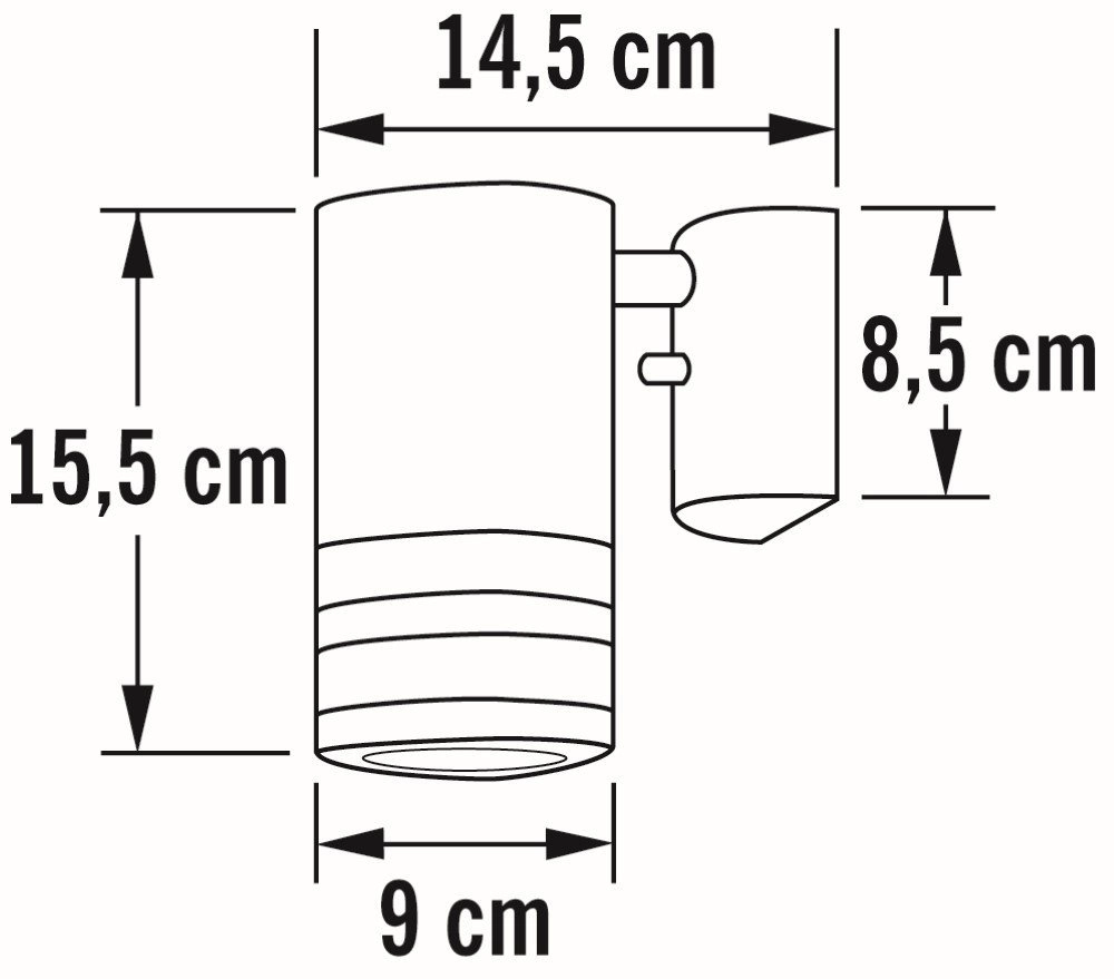 Wandspot Modena Downlight 15cm weiß KonstSmide 7318307515251