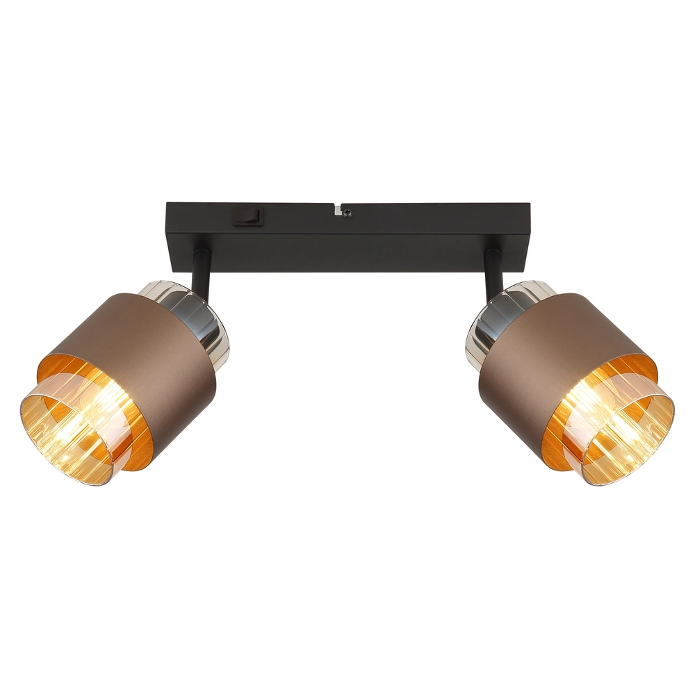Design-Deckenlampe Milley 2-Licht Schwarz Globo 9007371583348