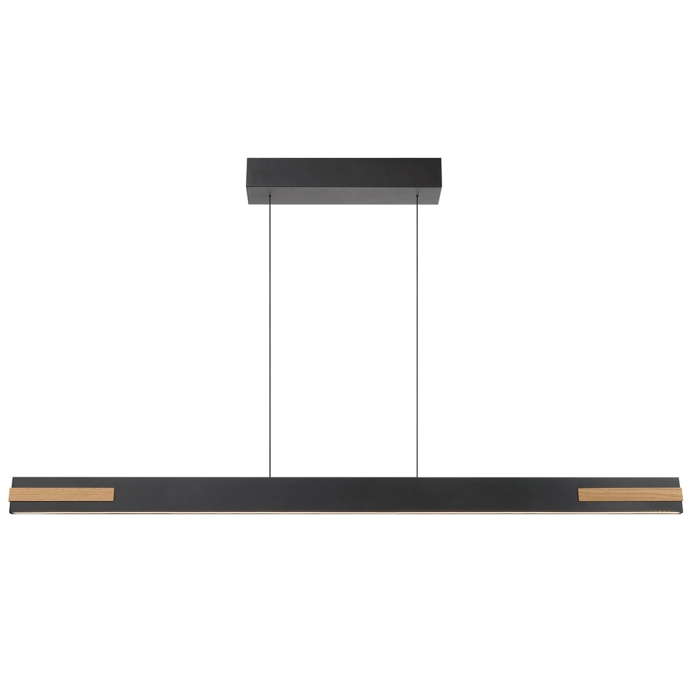 Elegante Pendellampe Streamline Schwarz mit Holz Brilliant 4004353463631