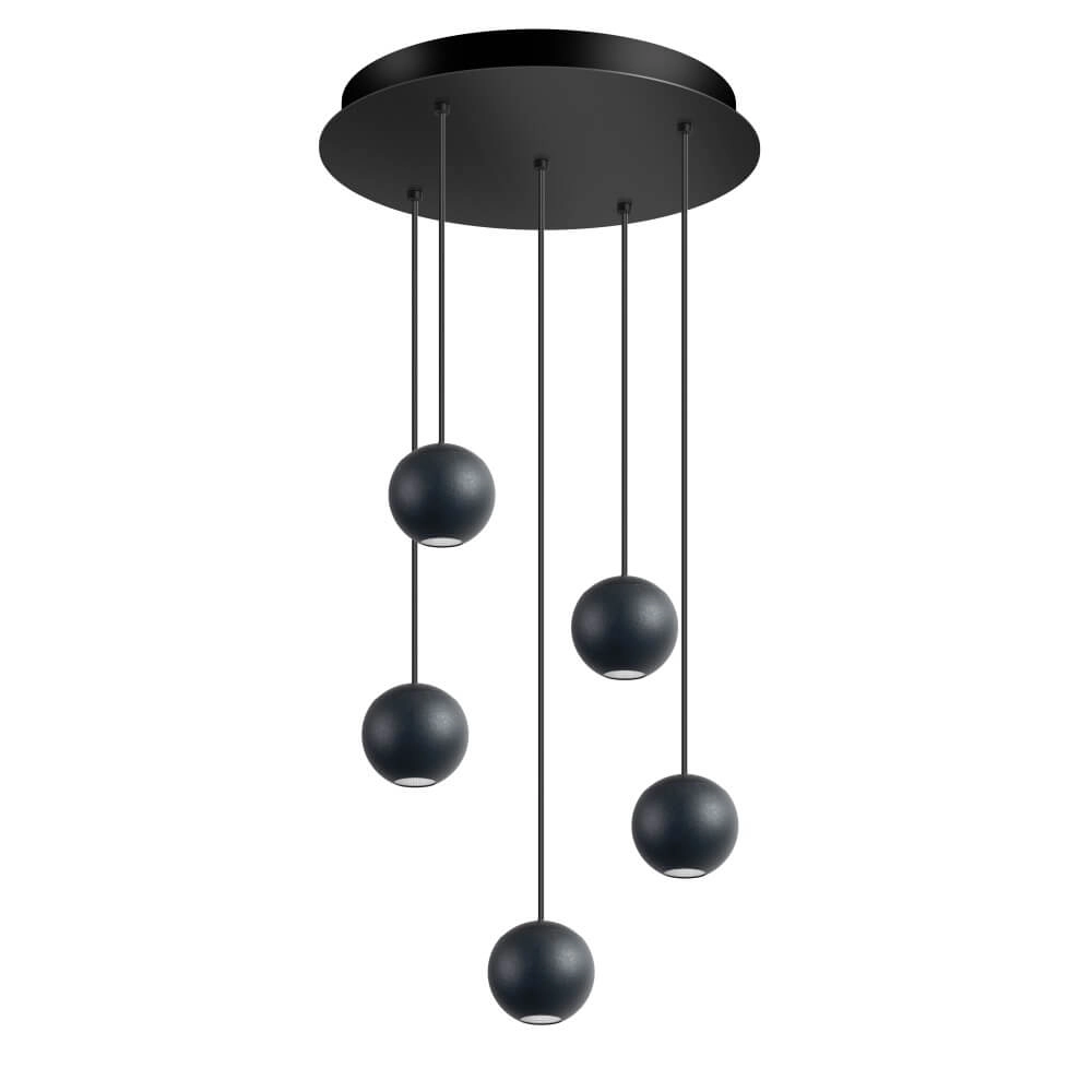 Design-Pendelleuchte Grace 5-flammig schwarz ETH 8720195309109