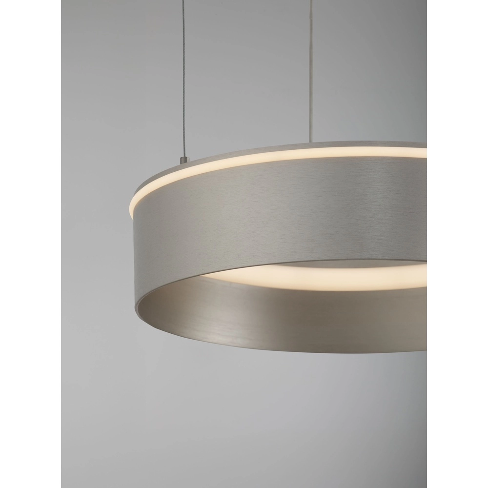 Moderne Pendellampe Olivia Nickel Ø 40 cm Lyora 5212017494207