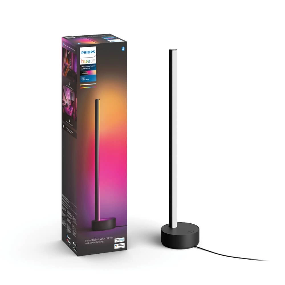 Tischlampe Hintergrundbeleuchtung Hue Gradient - 12W - White and Color 55cm schwarz Philips 8718696176245