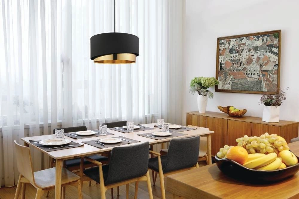 Hängelampe schwarz mit Gold Manderline Ø 45cm Stars of Light 9002759399252