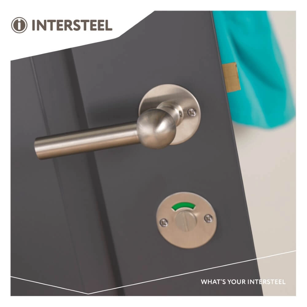 Verschluss der Toilette Tira flacher Edelstahl Ø 5cm mit Fenster Intersteel 8714186039922