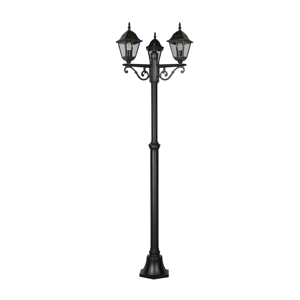 Laterne Livenza 3 Kronen schwarz Trio 4017807543452
