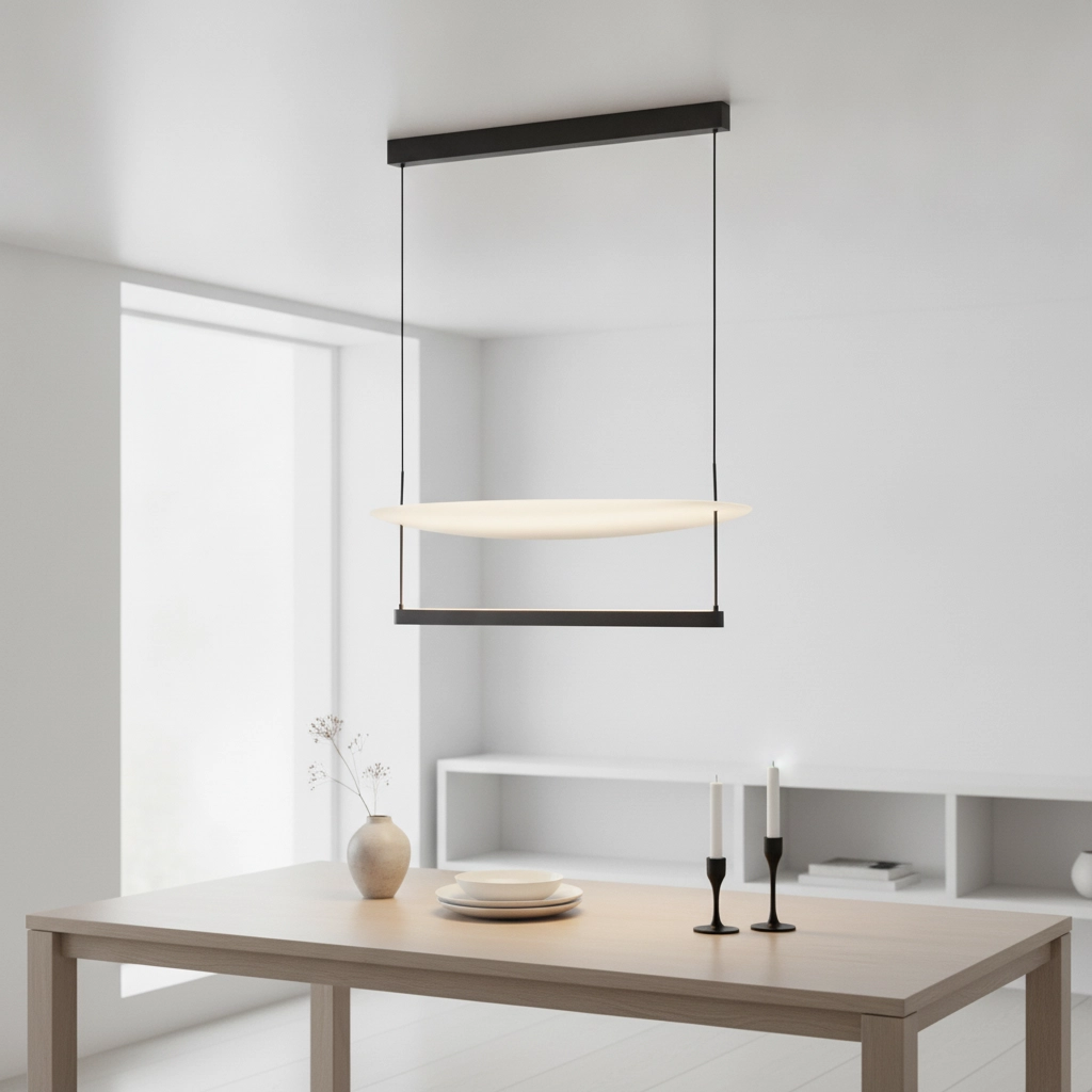 Design-Pendelleuchte Diona Ø 80cm schwarz mit weiß