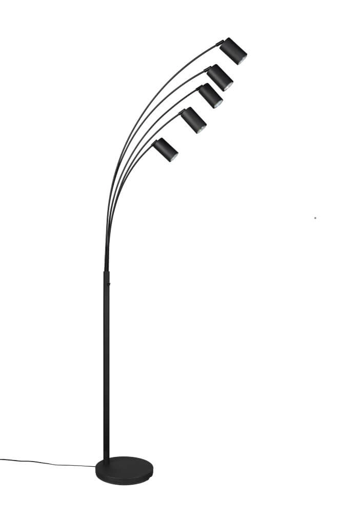 5-flammige Stehleuchte Marley Schwarz Trio 4017807612363