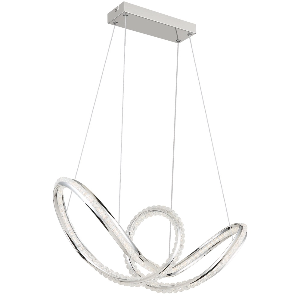Moderne Pendellampe Evangeline Chrom Globo 9007371583201