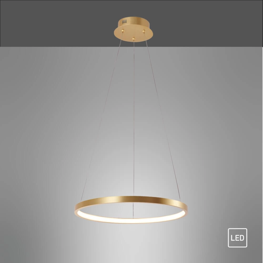 Runde Hängelampe Circle Gold Ø 39cm Just Light 4043689960391