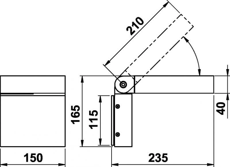LED Wand Spot Parel 16cm Albert 4007235201116