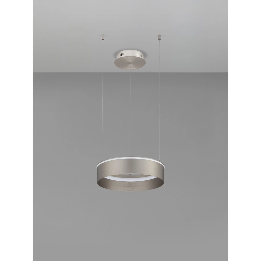 Moderne Pendellampe Olivia Nickel Ø 40 cm Lyora 5212017494207