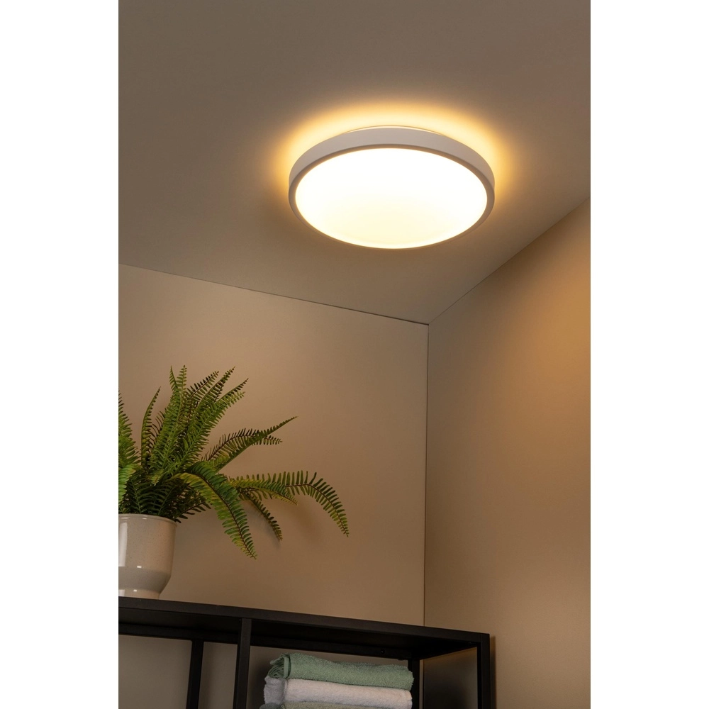 Weißes Deckenlicht Dasher Ø 41cm IP44 für das Badezimmer Lucide 5411212792129