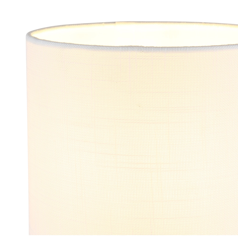 Tischlampe Benson Nickel mit weißer Kappe Globo 9007371566402