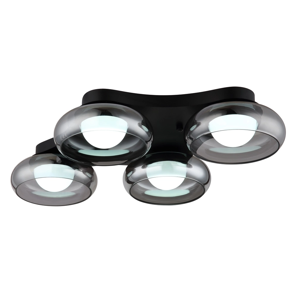 Design-Deckenlampe Carlene 4-Licht Schwarz Globo 9007371575176