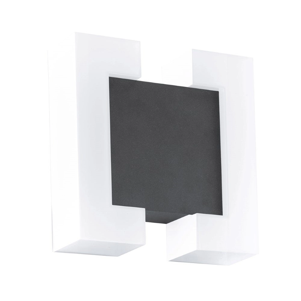 LED-Außenleuchte Sitia 18 cm schwarz mit weiß