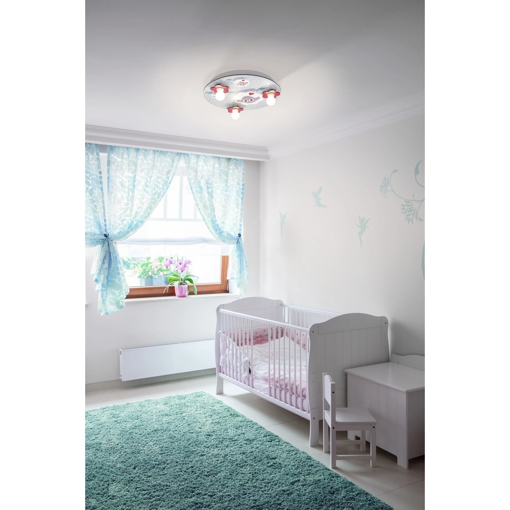 Deckenlampe im Kinderzimmer Lalelu weiß mit Schafen Eglo 9002759977054