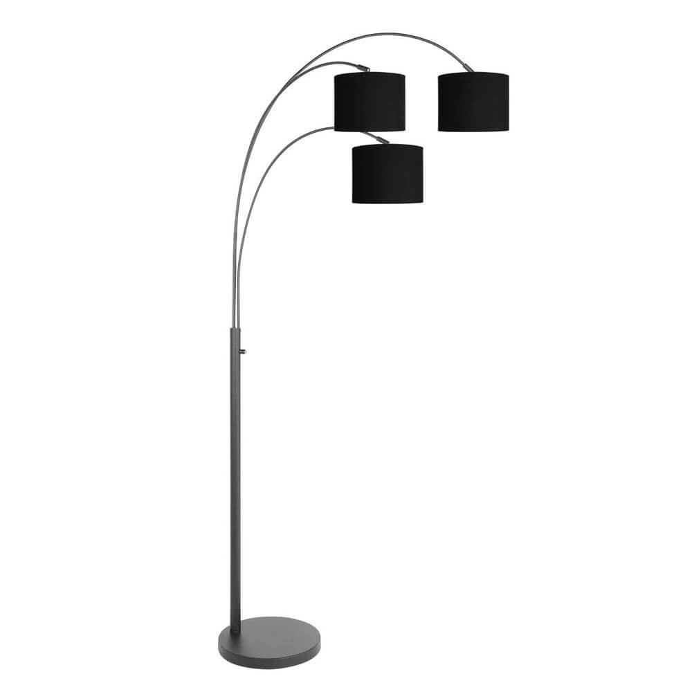 Stehlampe Sparkled light mit schwarzen Hauben