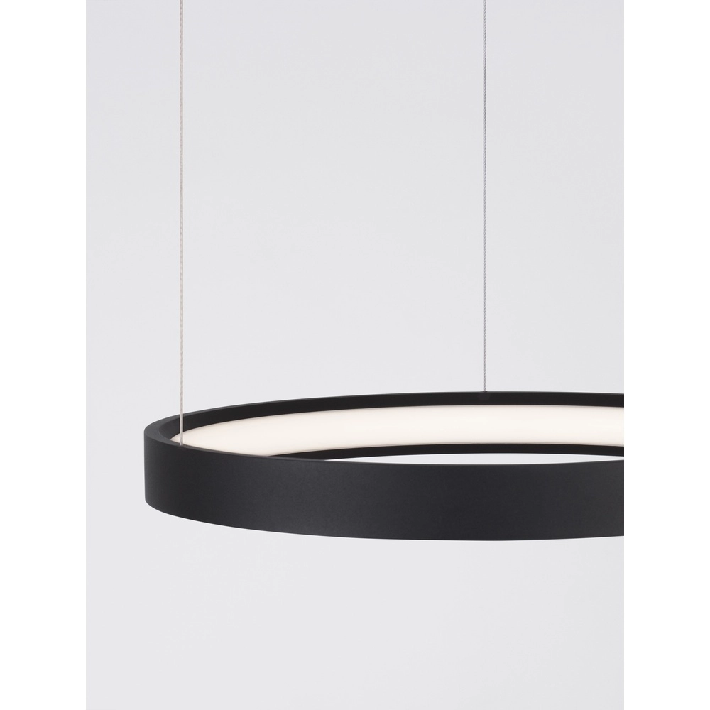 Runde Pendelleuchte Perrine schwarz Ø 40cm Lyora 5212017438379