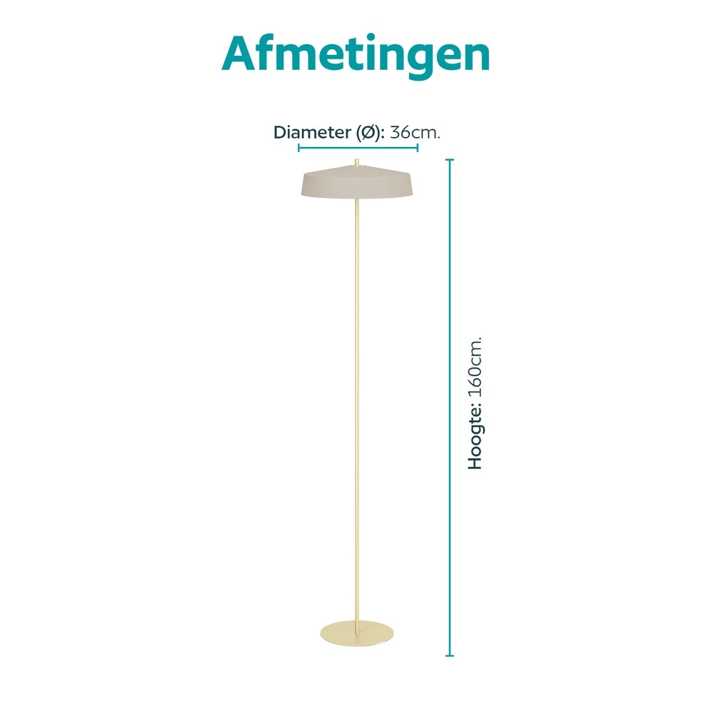 Design-Stehlampe Valdiola Sandbraun