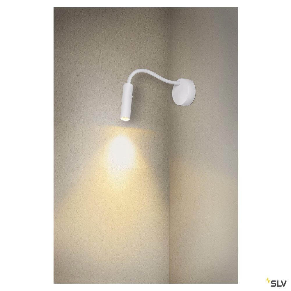 Flexible Nachttischlampe Karpo Goose Weiß SLV 4024163262361
