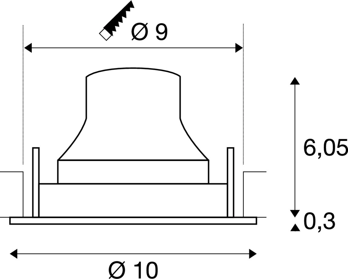 Einbau-Strahler Numinos Move S weiß/chrom 3000K - 20gr SLV 4024163312387