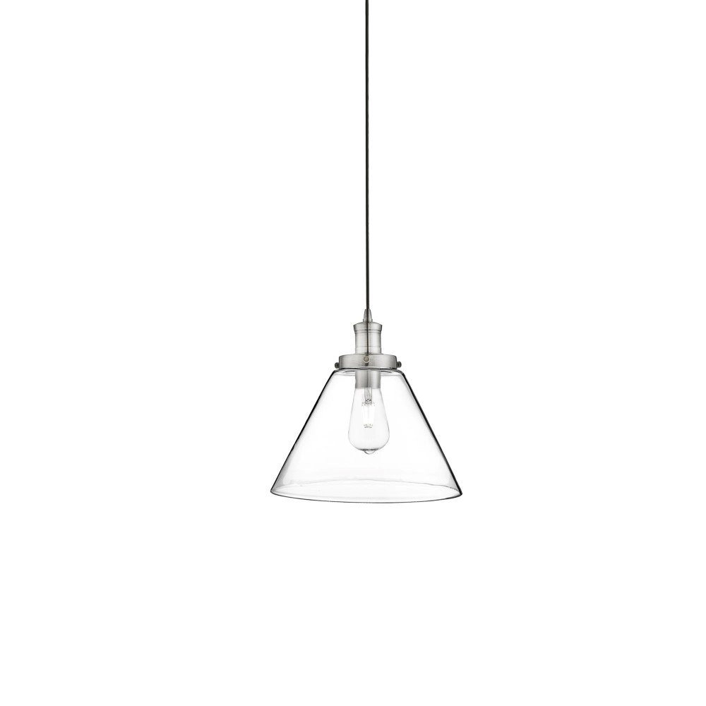 Hängelampe Pyramid Ø 29 cm mattes silber Searchlight 5053423131467