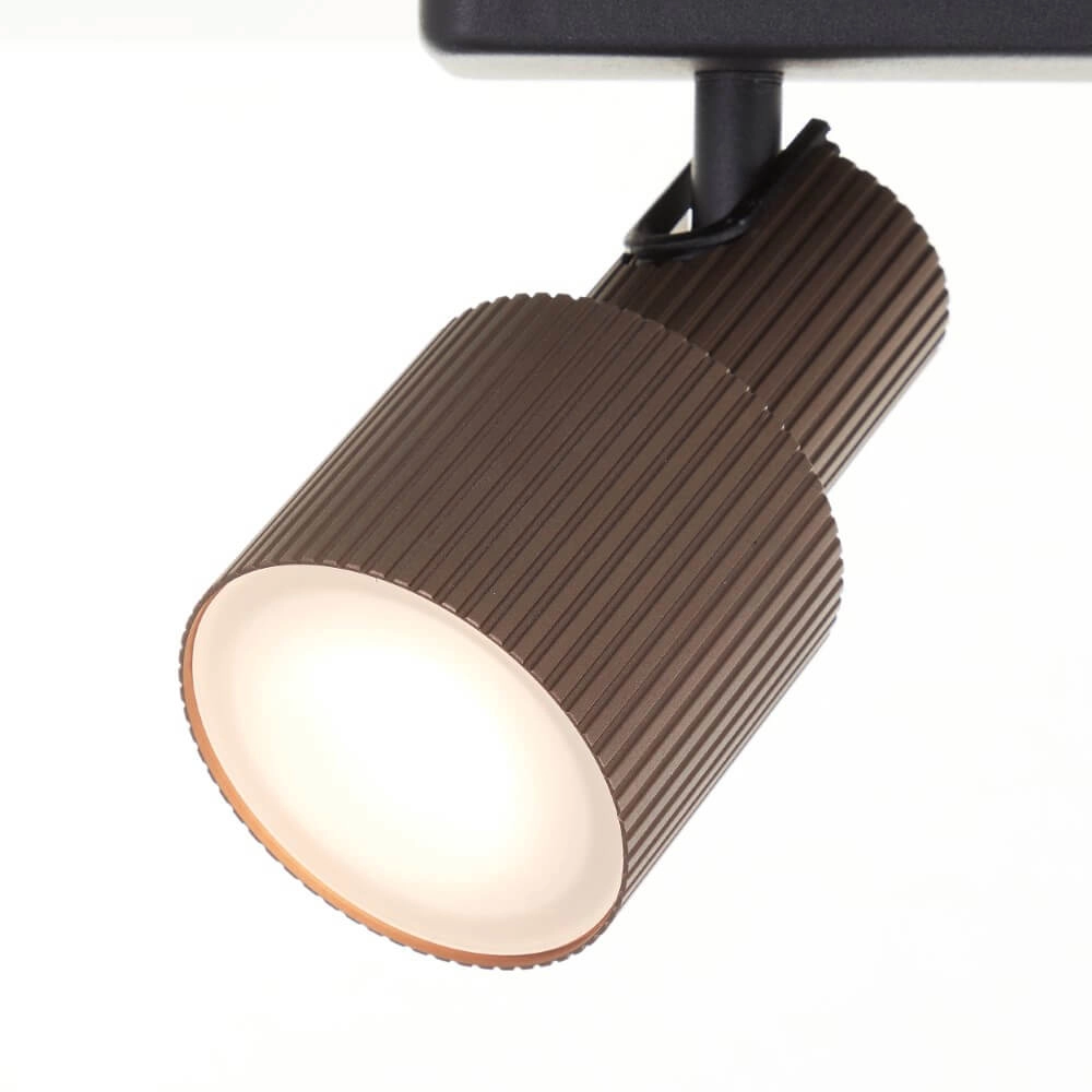 3-flammiger Aufbaustrahler Cadiz Schwarz mit Bronze Brilliant 4004353441288