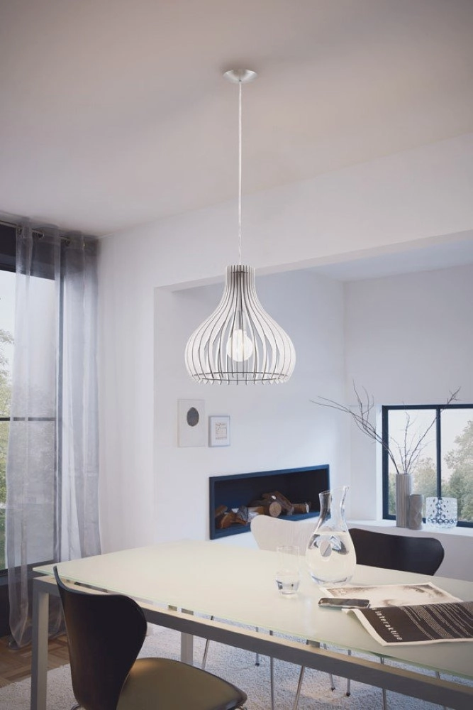 Pendelleuchte Tindori 38 cm weißes holz Eglo 9002759962579