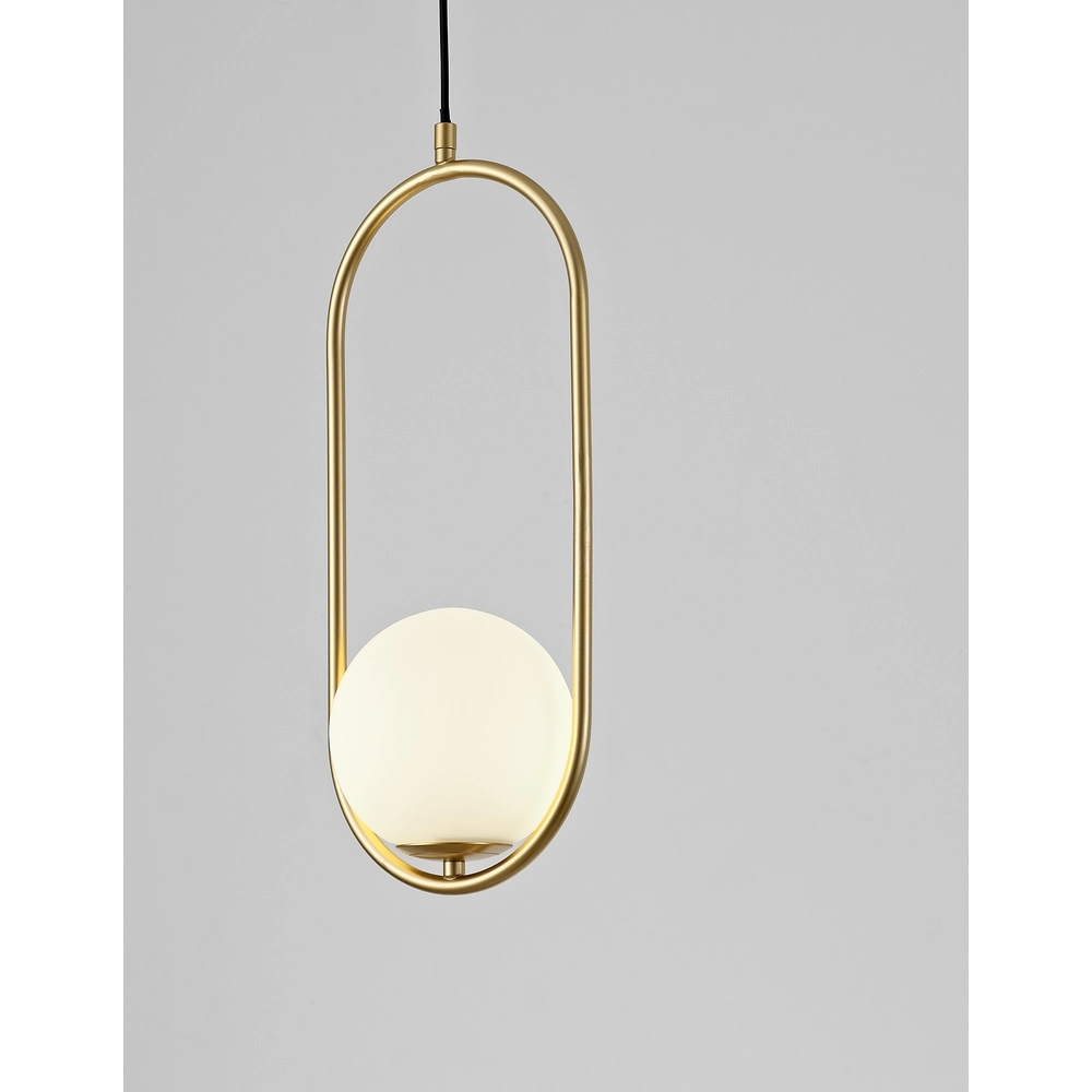 Design-Pendelleuchte Obitar Einzelnes ovales Gold