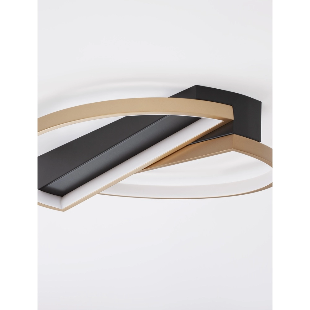 Design-Deckenleuchte Elize schwarz mit gold Ø 43,2cm Lyora 5212017433152